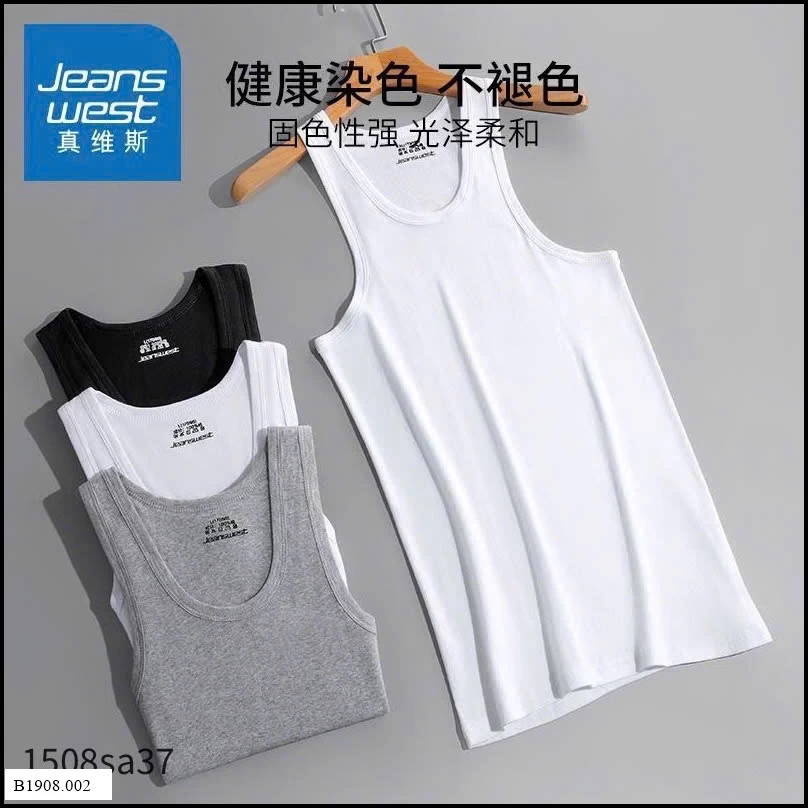 Sét 3 áo  ba lỗ nam chuẩn hãng Jeans west  Giá sỉ 175k