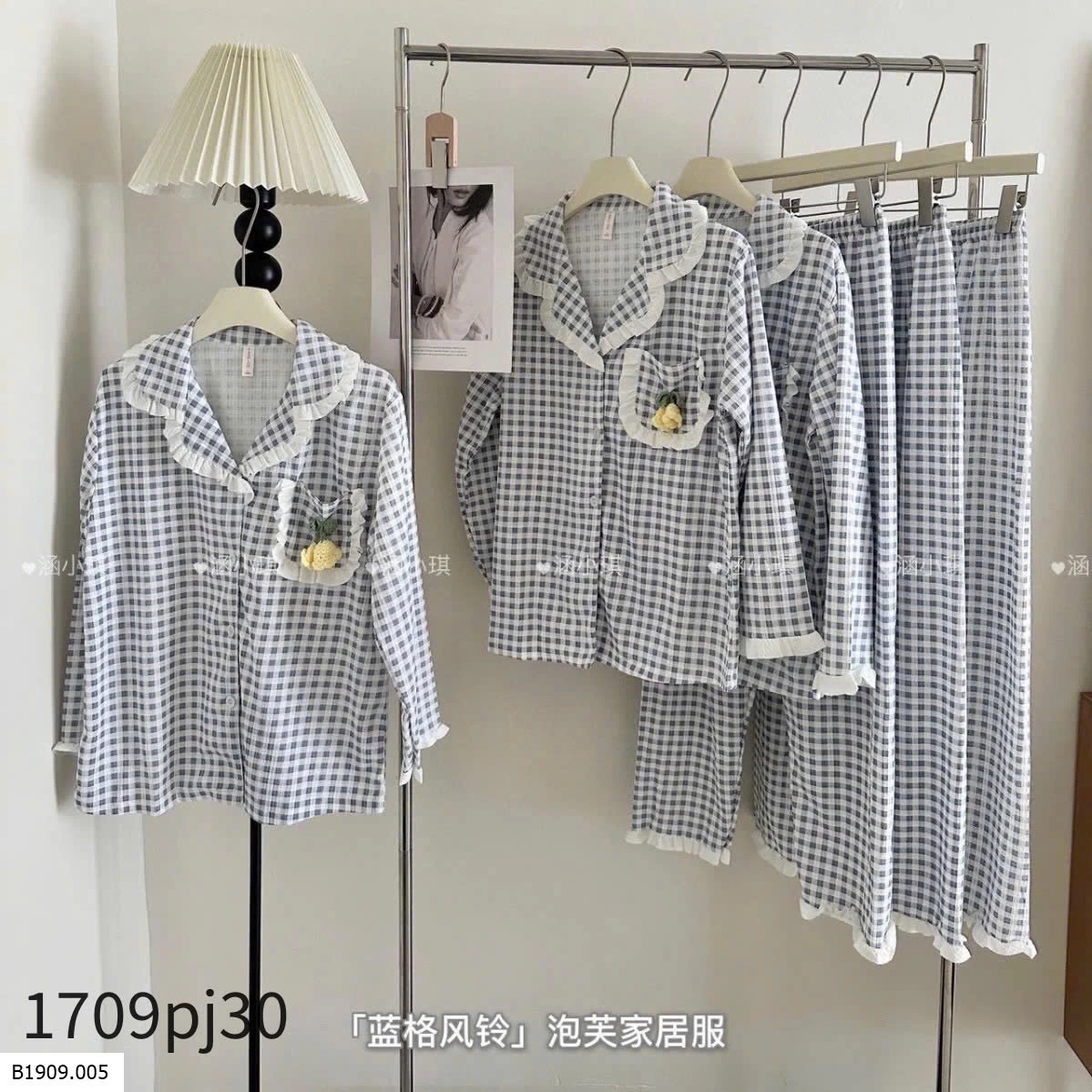 BỘ PIJAMA KẺ CARO CHO NỮ    Giá sỉ 175k