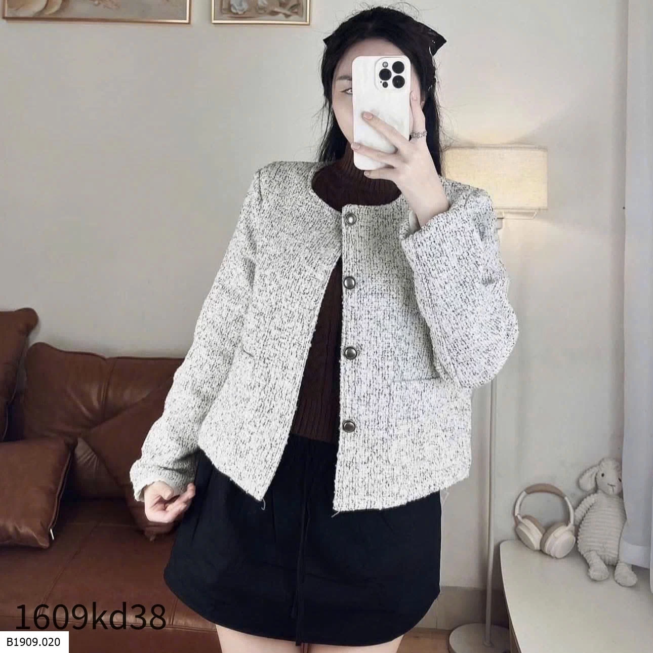 Khoác dạ muối tiêu   Giá sỉ 150k