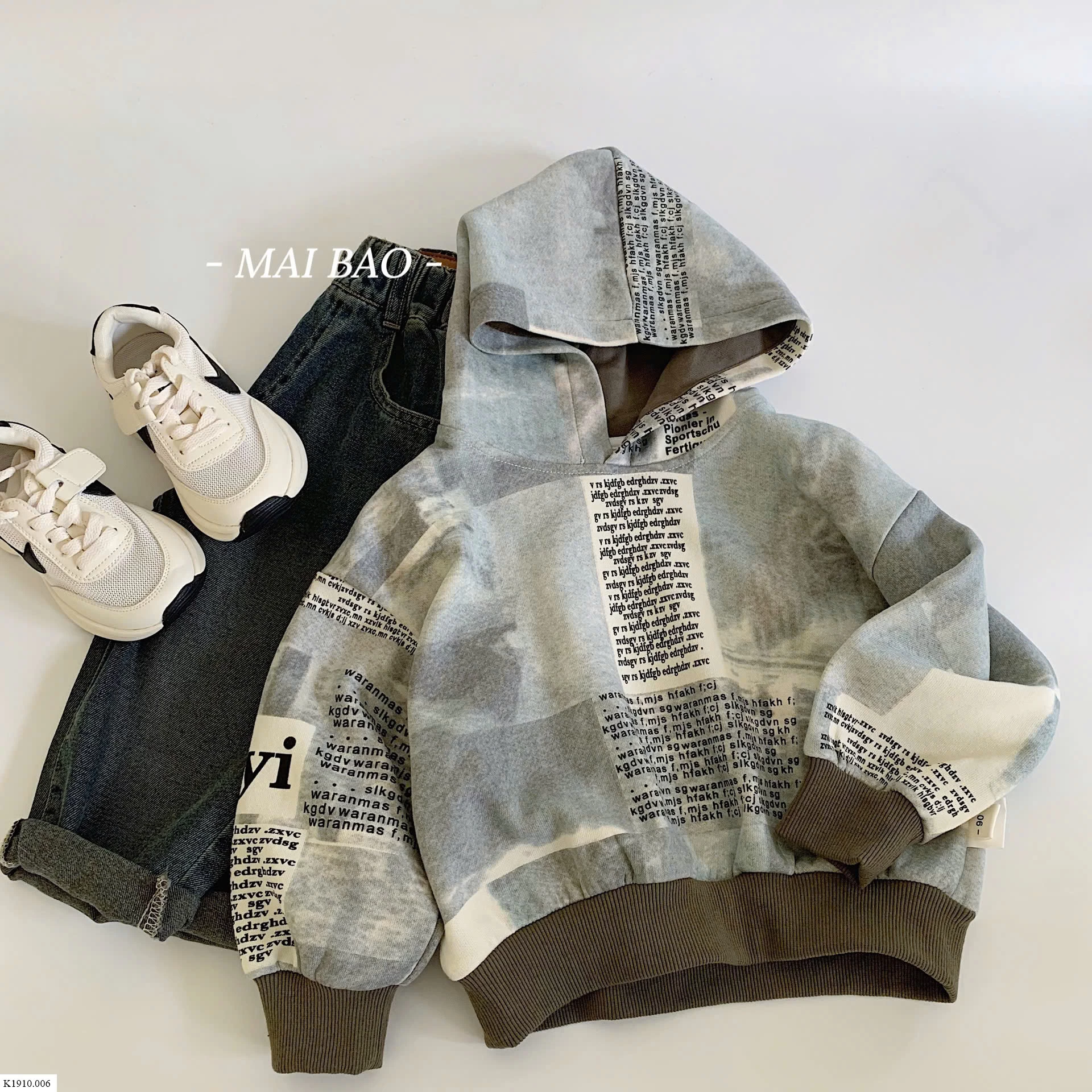 ÁO HODDIE CHỮ CHO BÉ    Sỉ 149k