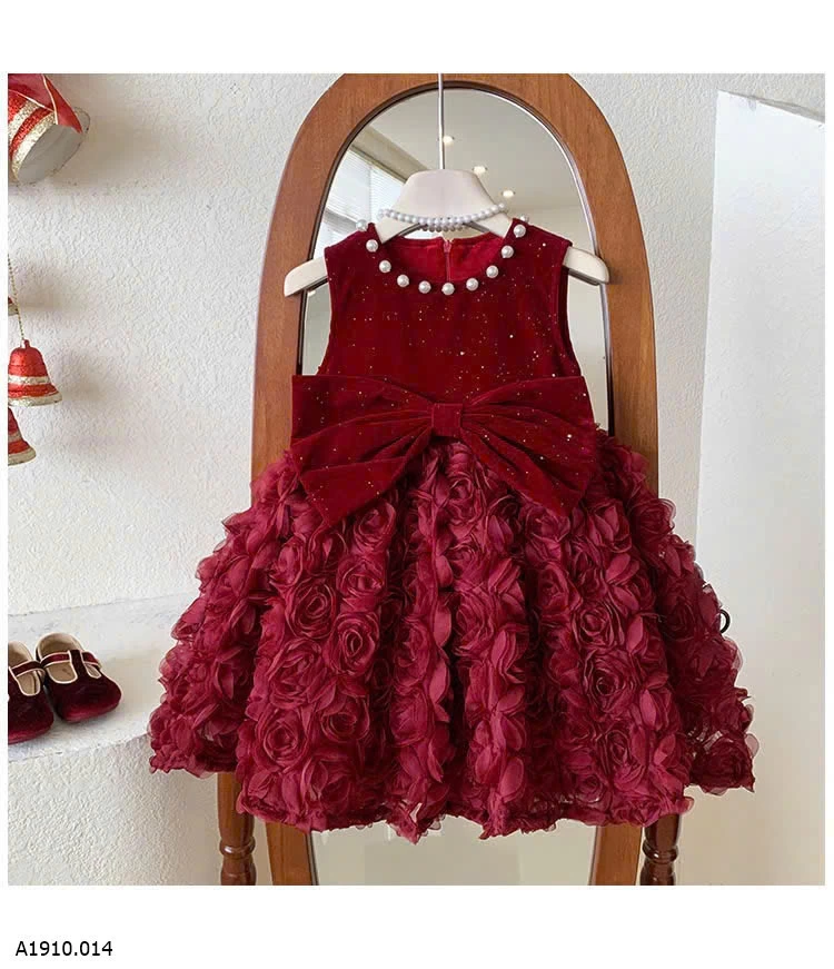 VÁY NHUNG ĐỎ  Giá sỉ 265k