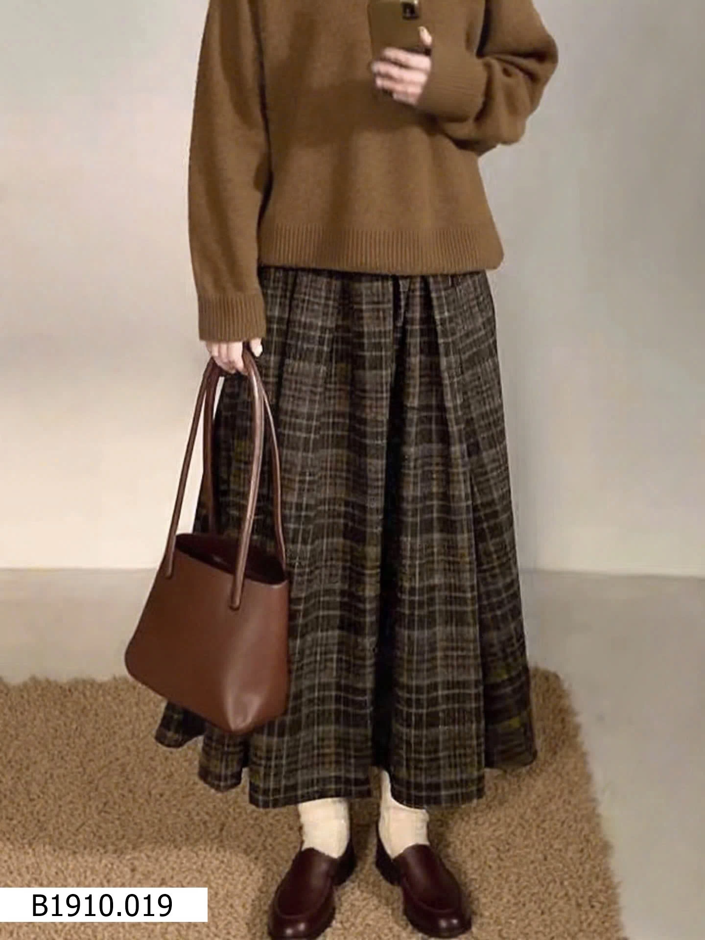 CHÂN VÁY LEN MIDI  ANNA  Giá sỉ 205k