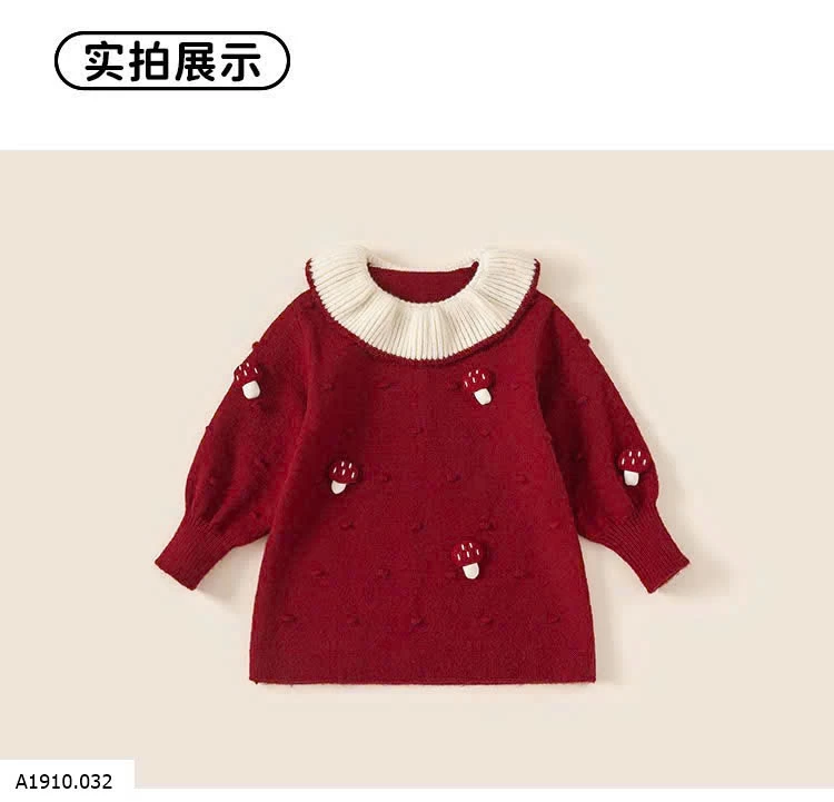 VÁY LEN NẤM ĐỎ M.BANG    Giá sỉ 244k