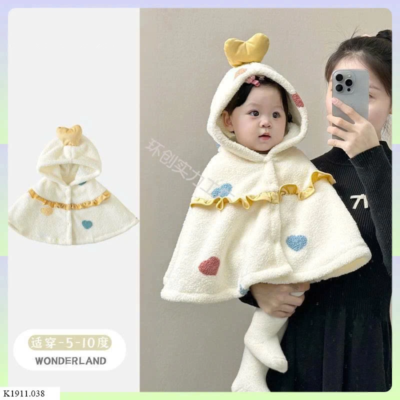 ÁO CHOÀNG LÔNG HOẠ TIẾT CUTE CHO BÉ   Sỉ 135k