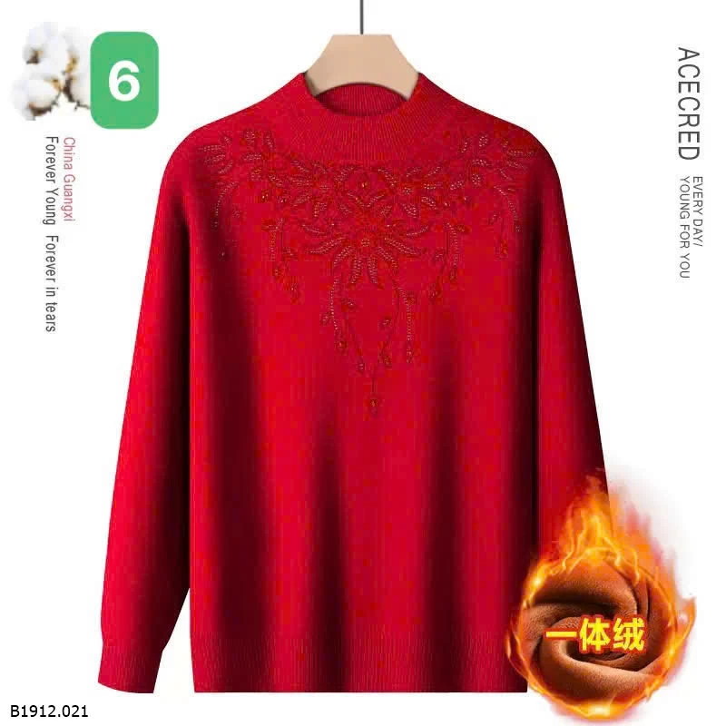 ÁO LEN TRUNG NIÊN NỮ LÓT LÔNG   Giá sỉ 210k