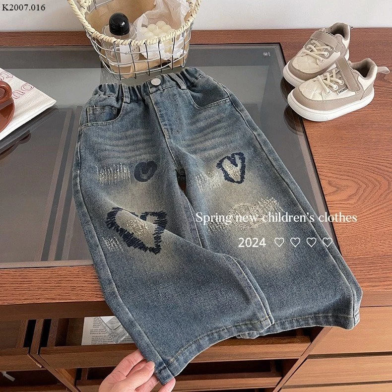 QUẦN JEANS XUÔNG CẠP CHUN CHO BÉ Sỉ 145k