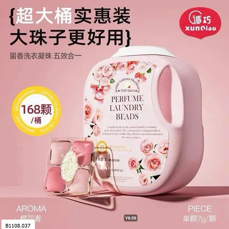 VIÊN GIẶT NƯỚC HOA HƯƠNG HOA HỒNG Sỉ 130k /1 hộp  