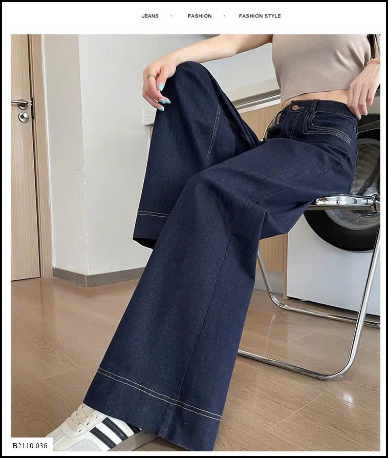 QUẦN DENIM SUÔNG CẠP CAO HÁCH DÁNG Giá sỉ 163k