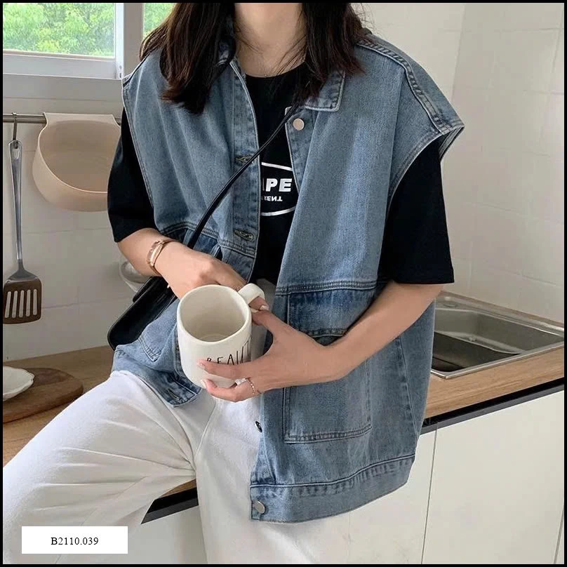 ÁO KHOÁC GILE DENIM NỮ Giá sỉ 130k