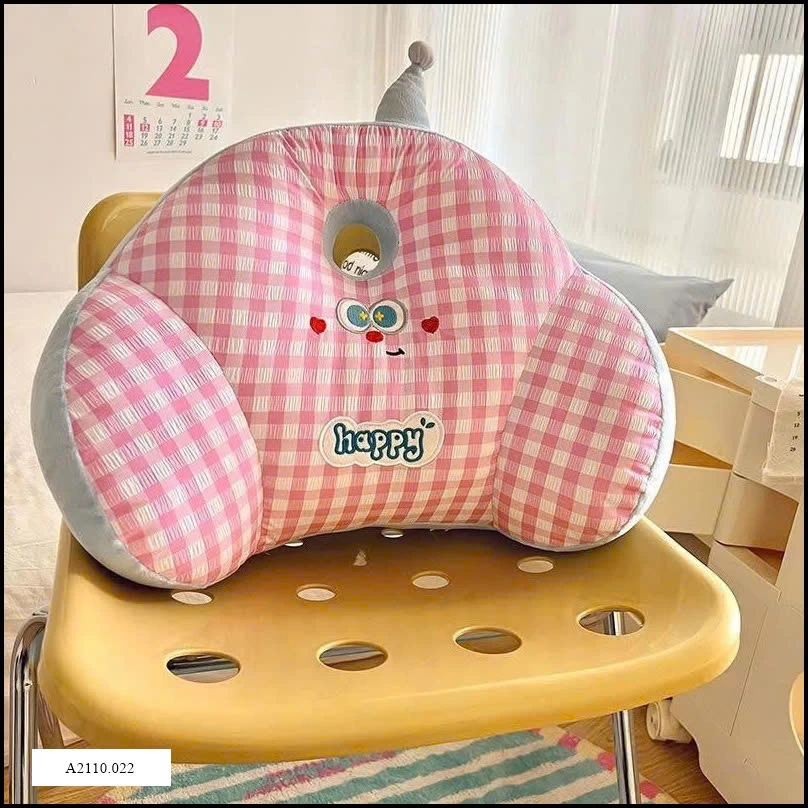 GỐI TỰA LƯNG HÌNH MẶT CƯỜI CHECKER Giá sỉ 120k