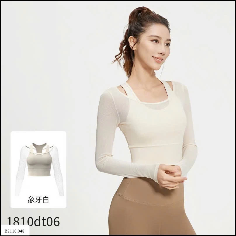 ÁO TẬP DÀI TAY DÁNG ÔM TẠO FORM Giá sỉ 110k