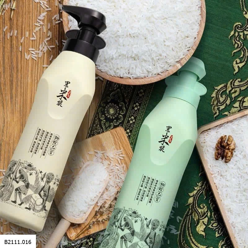 BỘ DẦU GỘI DƯỠNG SINH GẠO ĐEN SIÊU MƯỢT Giá sỉ 245k
