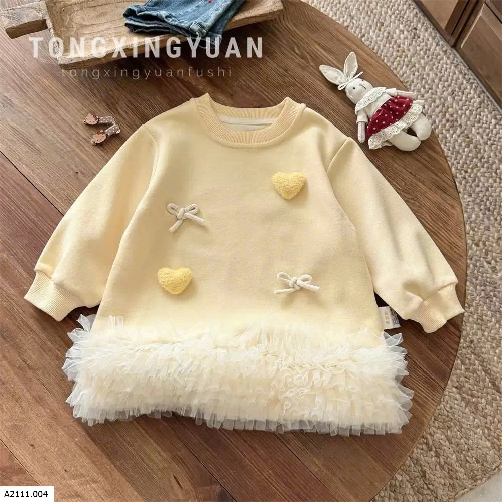 Váy phối lưới baby kiểu Hàn Giá sỉ 126k