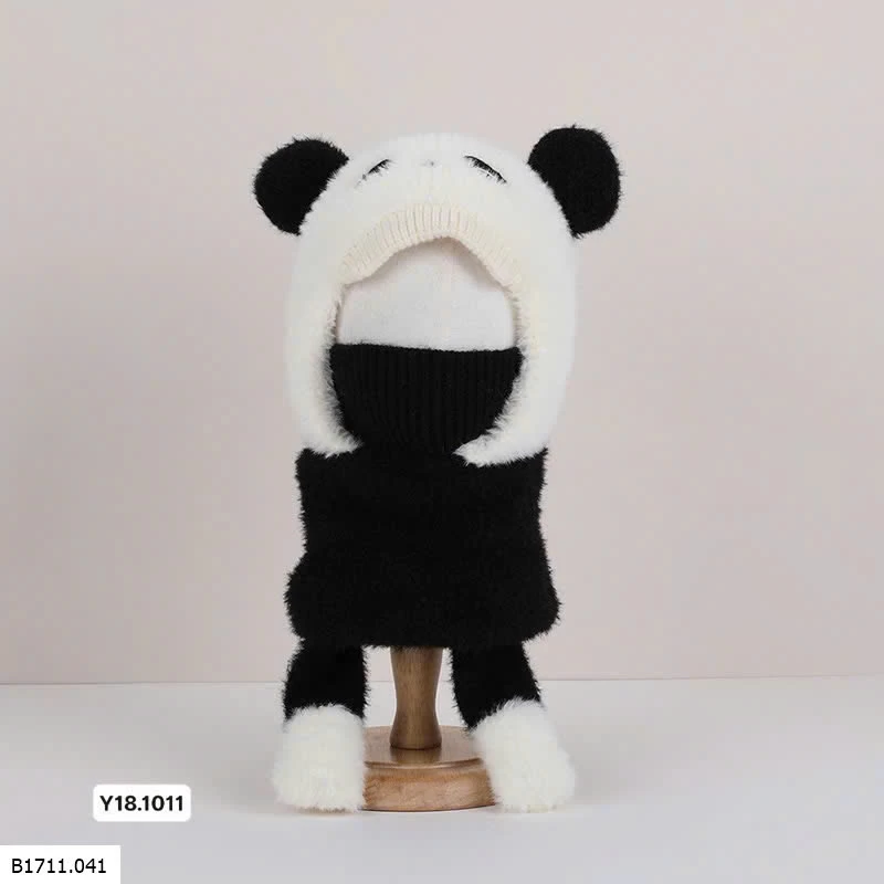 MŨ GẤU LÔNG DỄ THƯƠNG KÈM KHẨU TRANG  Giá sỉ 110kA