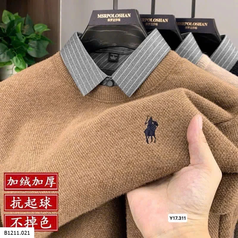 ÁO NAM PHỐI CỔ SƠ MI CHO CÁC ANH Giá sỉ 185kA