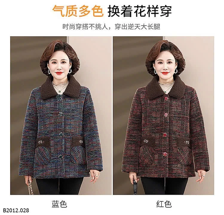 ÁO KHOÁC LÓT LÔNG HỌA TIẾT THỔ CẨM CHO MẸ  Giá sỉ 435k