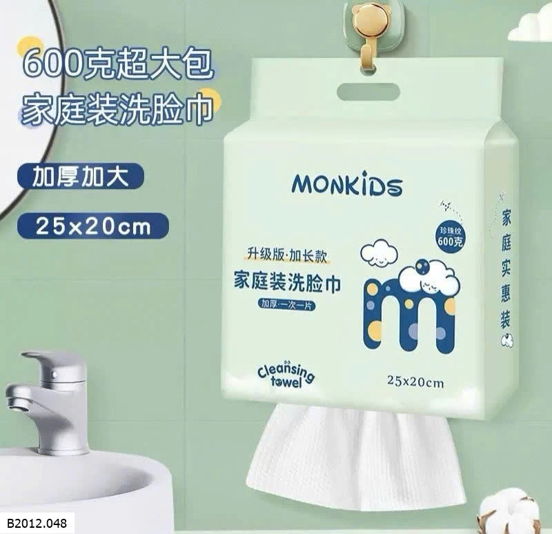 KHĂN GIẤY RỬA MẶT 1 LẦN ĐA NĂNG MONKIDS Giá sỉ 100k