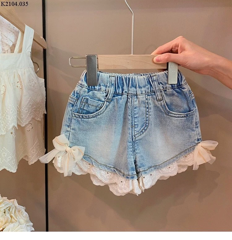 QUẦN SHORT JEAN BÉ GÁI Si 116k/c