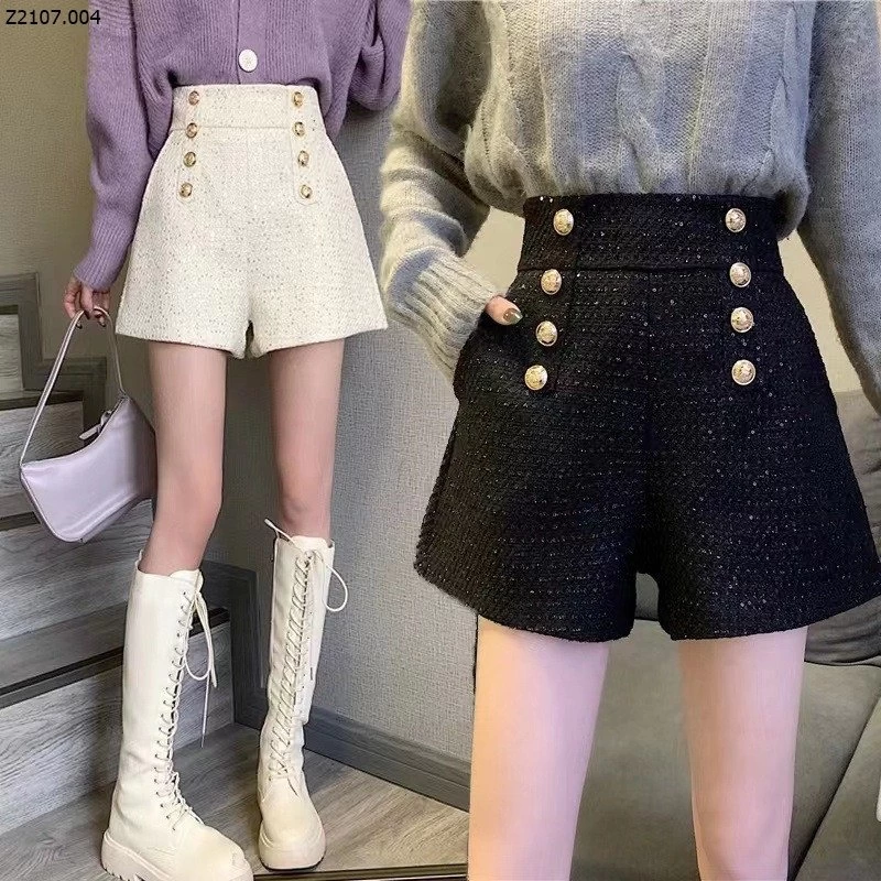  QUẦN SHORT DẠ TWEED ĐÍNH KHUY Si 133k