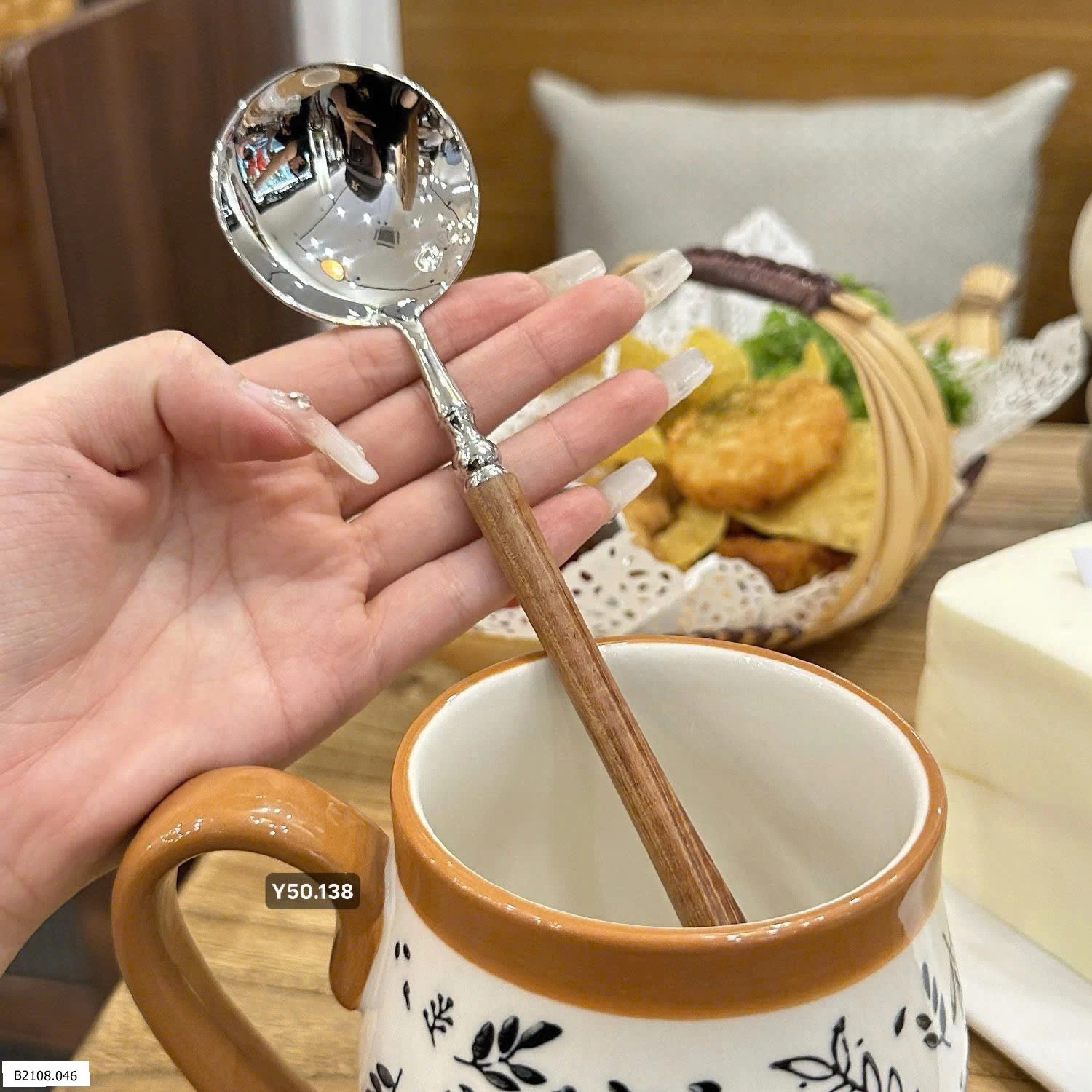 MUỖNG CÁN GỖ CAO CẤP   Giá sỉ 60k/1 set 10 thìa 
