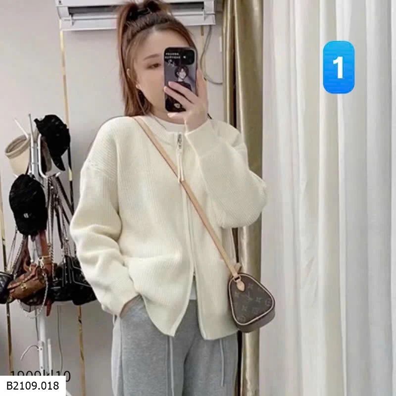 KHOÁC LEN KÉO KHÓA BASIC   Giá sỉ 155k