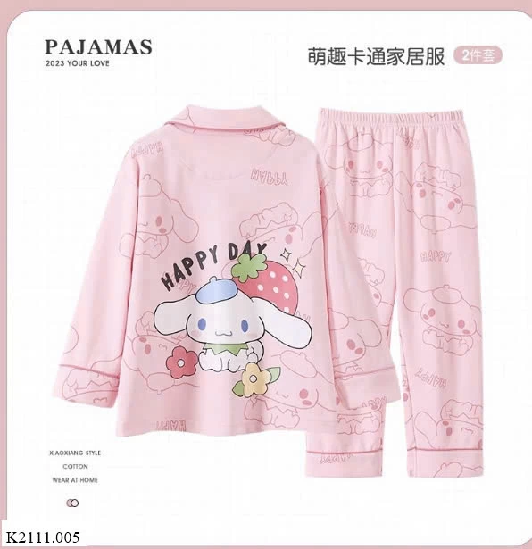 BỘ PIJAMA KUROMI  Giá sỉ như sau: sz 10-16: 103k  sz S-XL: 113k