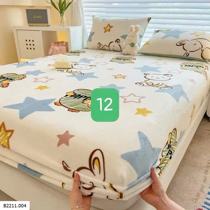 BỘ GA NHUNG BỌC CHUN + 2 VỎ GỐI Giá sỉ #Size 1m5x2m: 228k #Size 1m8x2m 244k #Size 2m2x2m 256k