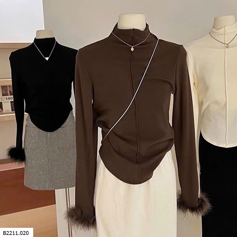 ÁO NỈ TAY PHỐI LÔNG CÁCH ĐIỆU  Giá sỉ 75k