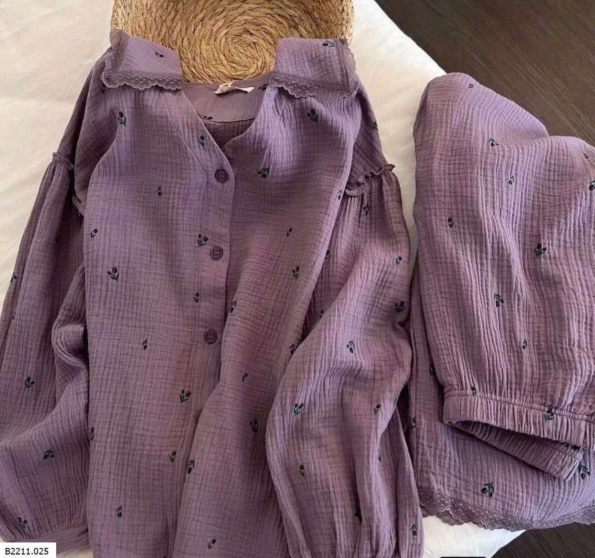 BỘ PIZAMA TÍM  Giá sỉ 125k