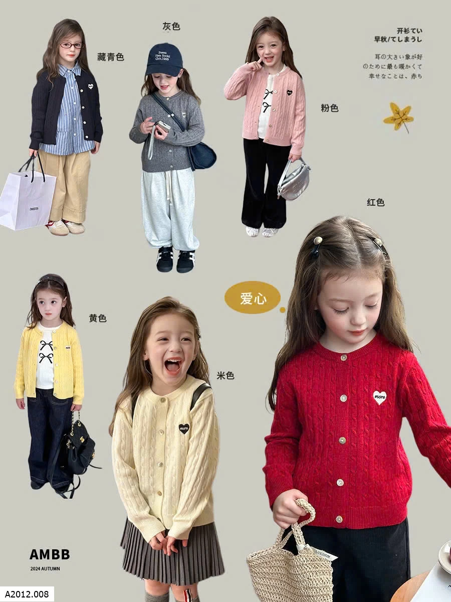 ÁO LEN AMBB KIDS CÀI CÚC Giá sỉ sz 90-150: 130k sz 160: #150k