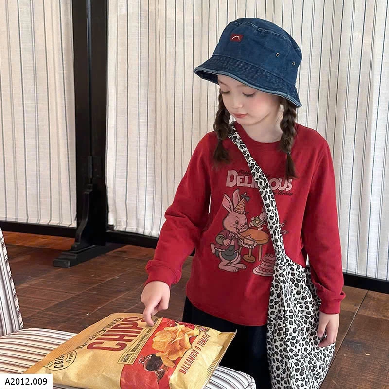 ÁO THUN DÀI TAY BÉ GÁI AMBB Giá sỉ Sz 90-150:110k Sz 160:120k Sz 170:130k