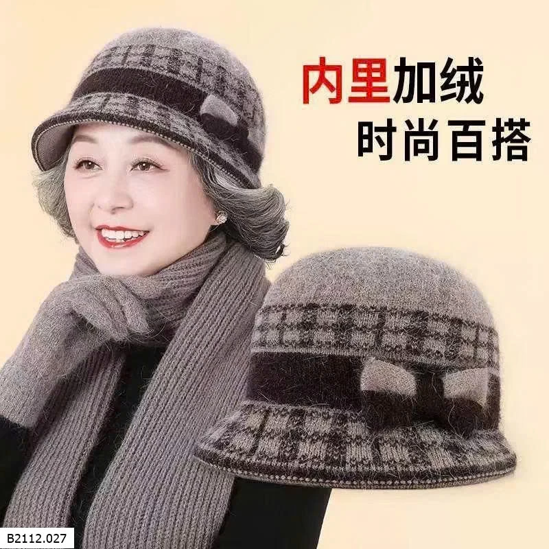 MŨ LEN LÔNG THỎ DÁNG CHUÔNG TRUNG NIÊN Giá sỉ 40k