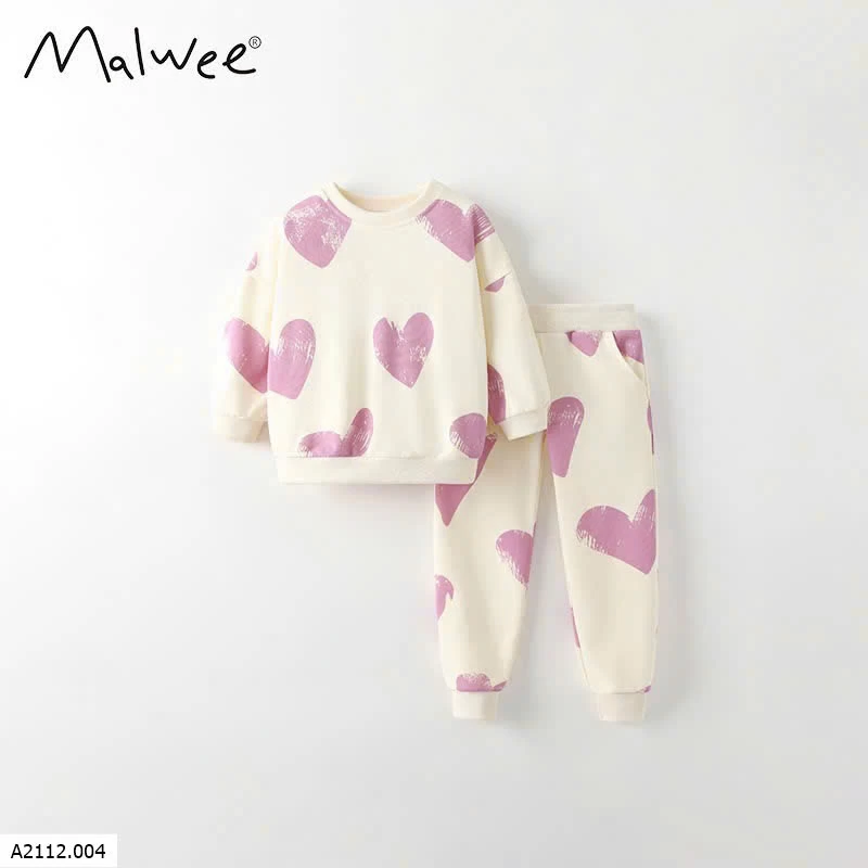 SET NỈ TRÁI TIM XINH CHO BG MALWE Giá sỉ 165k