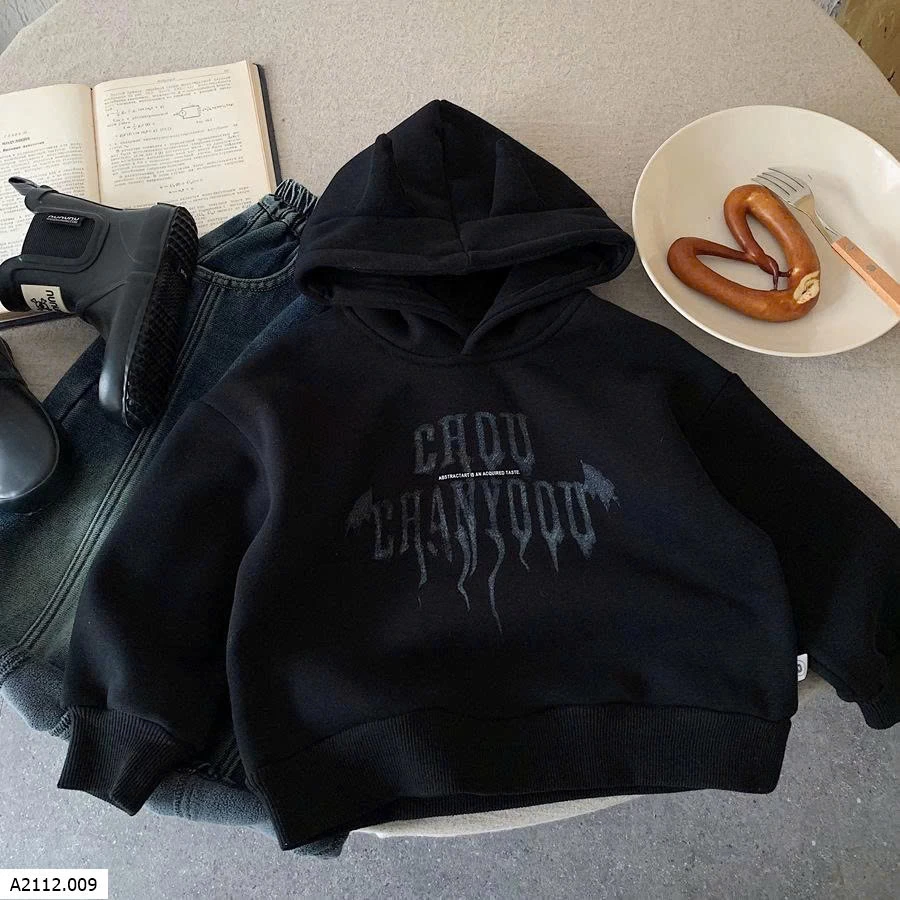 ÁO NỈ HODDIE CHỮ CHO BÉ Giá sỉ 175k