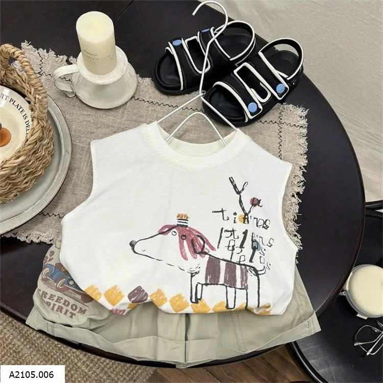 SET ÁO THUN SÁT NÁCH MIX QUẦN SHORT Sỉ 158k