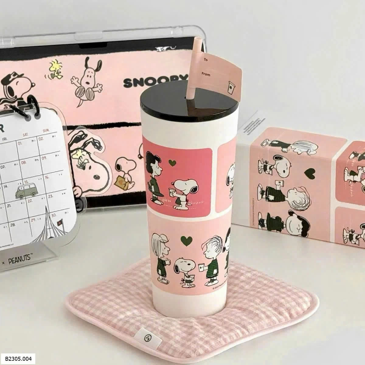 Ly giữ nhiệt  STB X SNOOPY PINK Sỉ 140k
