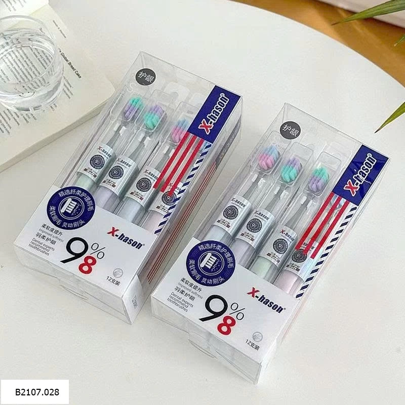HỘP 12 BÀN CHẢI XHASON XUẤT MỸ  Sỉ 75k/1 hộp