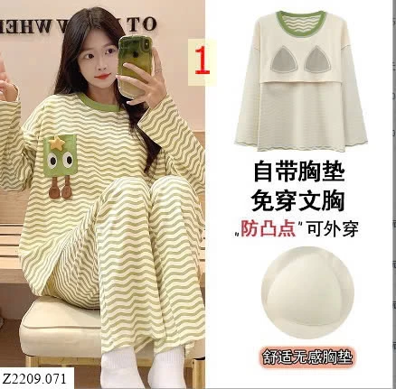 BỘ MẶC NHÀ KÈM BRA NỮ  Sỉ 129k