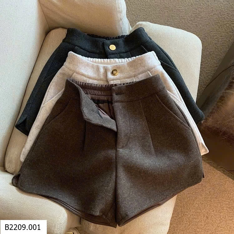 QUẦN SHORT DẠ NHUNG LƯNG CAO CHO NỮ    Giá sỉ 113k