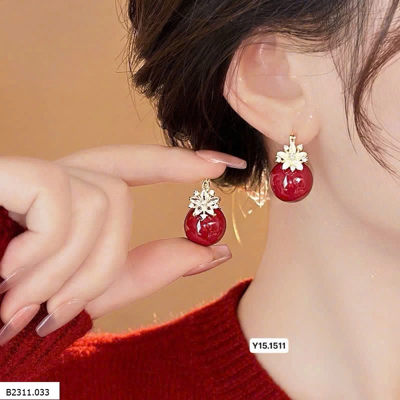 Hoa tai đỏ Golicc Giá sỉ 100k