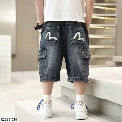 QUẦN SHORT JEAN TÚI HỘP BÉ TRAI   Sỉ 123k