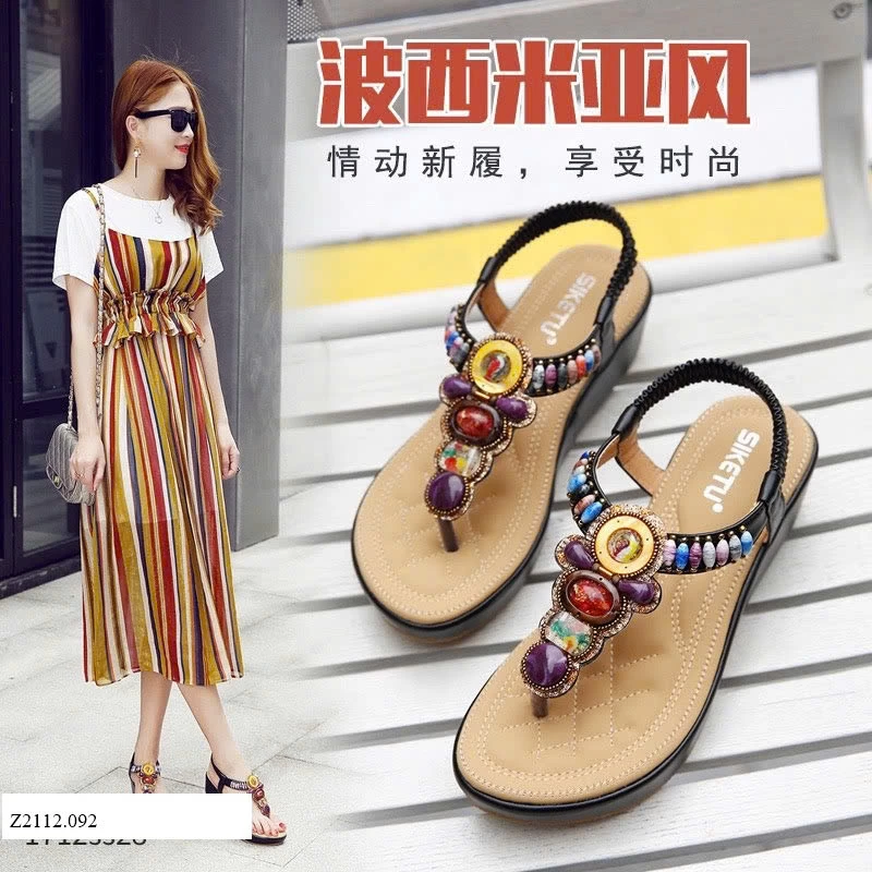 SANDAL ĐẾ XUỒNG SIKETU   Sỉ 215k