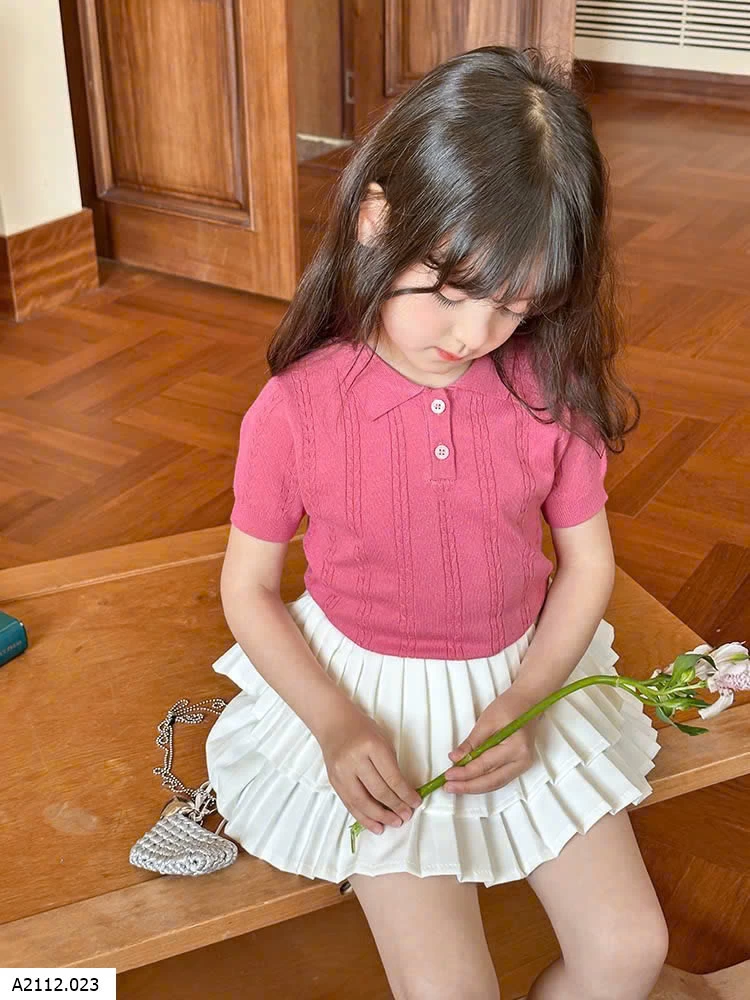 POLO LEN DỆT 25B093 AMBB Giá sỉ sz 90-150 giá 126k sz 160 giá 138k