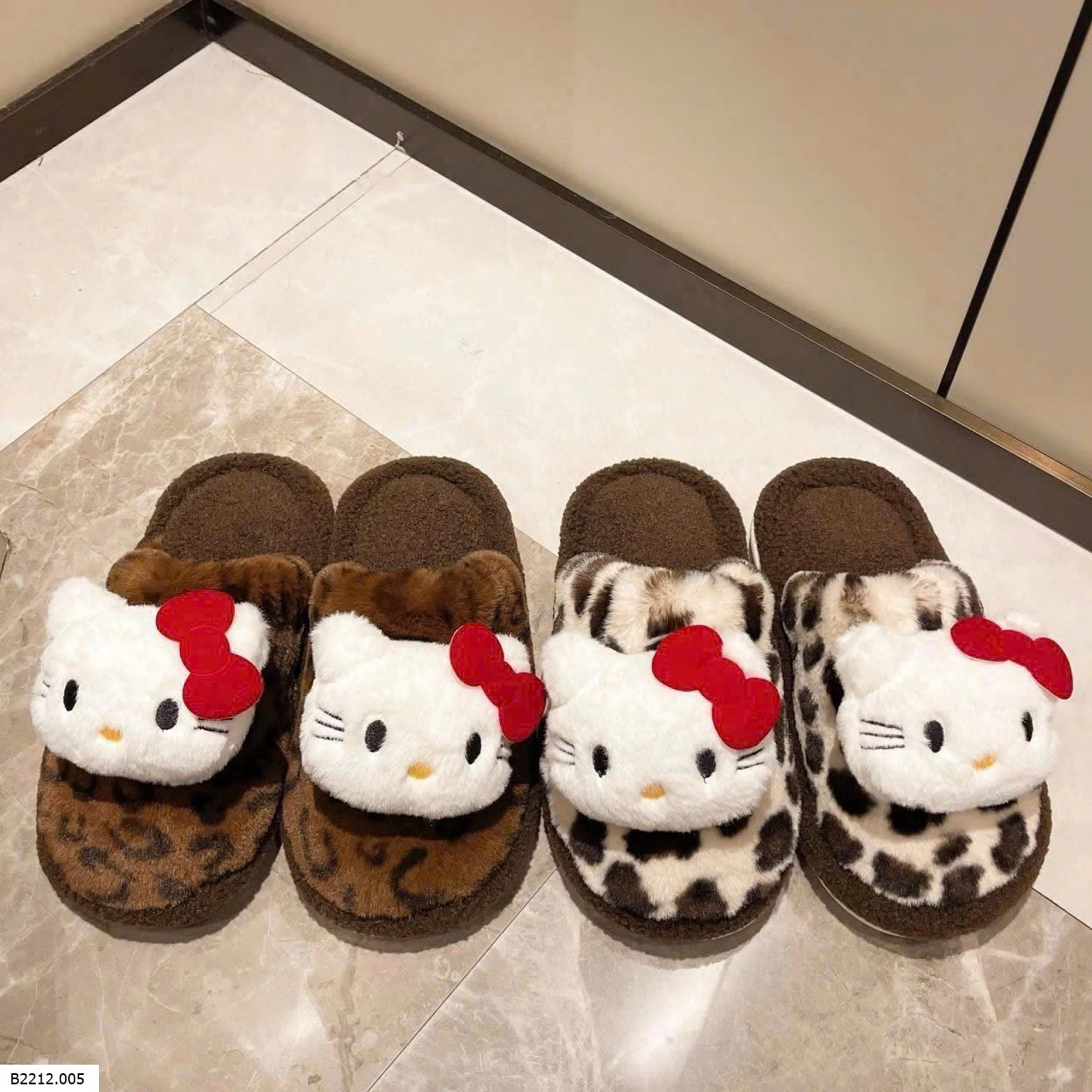 DÉP BÔNG MÈO KITTY HOẠ TIẾT  Giá sỉ 60k