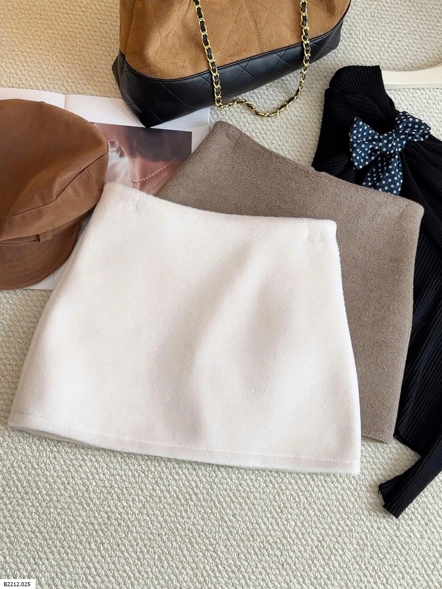 CHÂN VÁY MIDI LEN DÀY DẶN DÁNG A ANNA Giá sỉ 170k