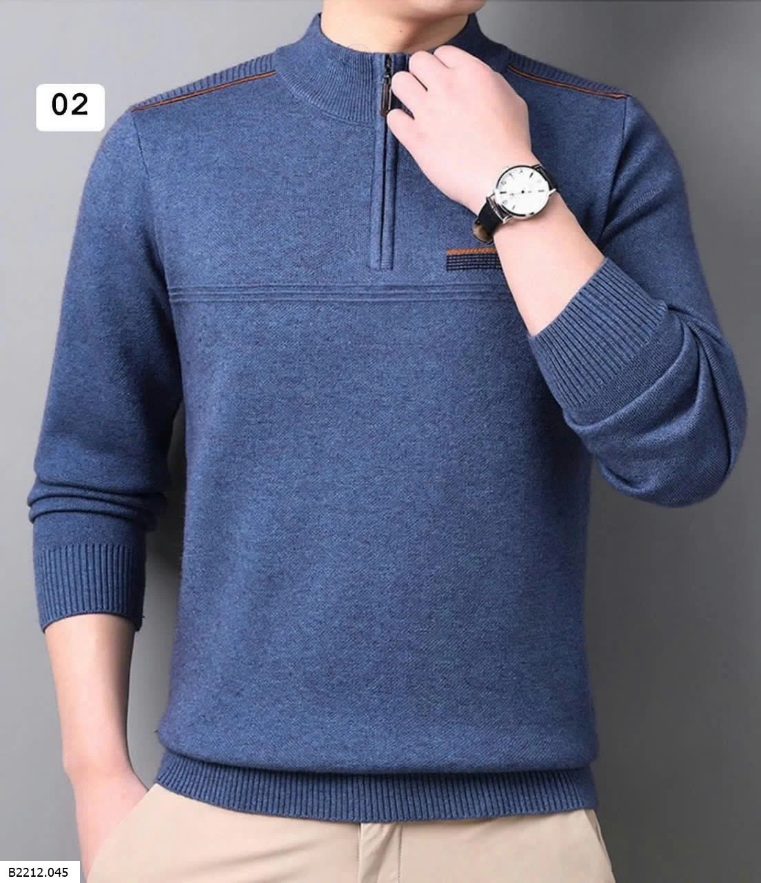 ÁO LEN NAM CỔ KÉO KHOÁ Giá sỉ 235k