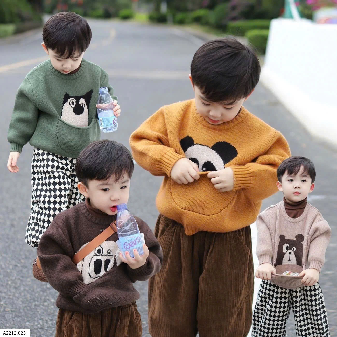 ÁO LEN MÈO TÚI GIỮA CHO BÉ Giá sỉ 159k