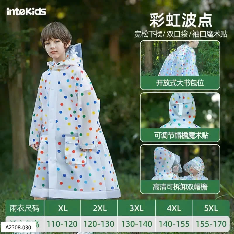 ÁO MƯA ĐƠN CHẤM BI CHO BÉ   Giá sỉ 114k