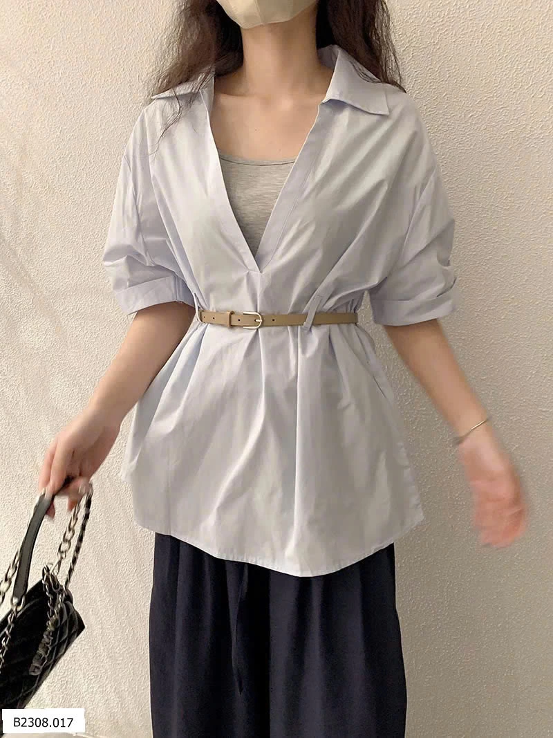ÁO SƠ MI KÈM BELT + 2 DÂY   Giá sỉ 167k