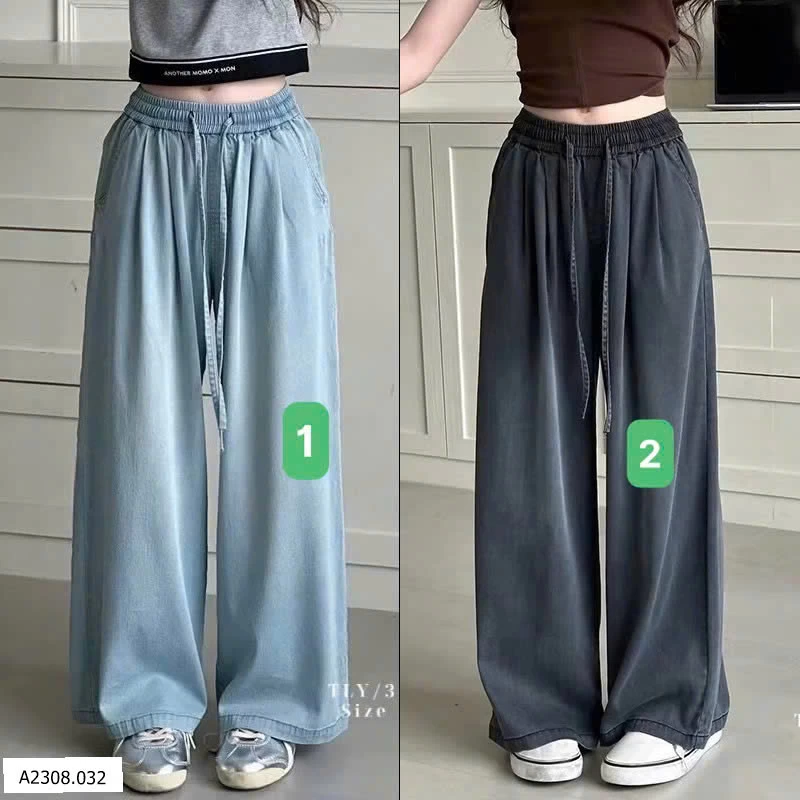 QUẦN SUÔNG JEAN GIẤY TENCEL BÉ GÁI   Giá sỉ 159k